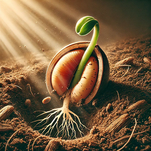 Семя прорастает